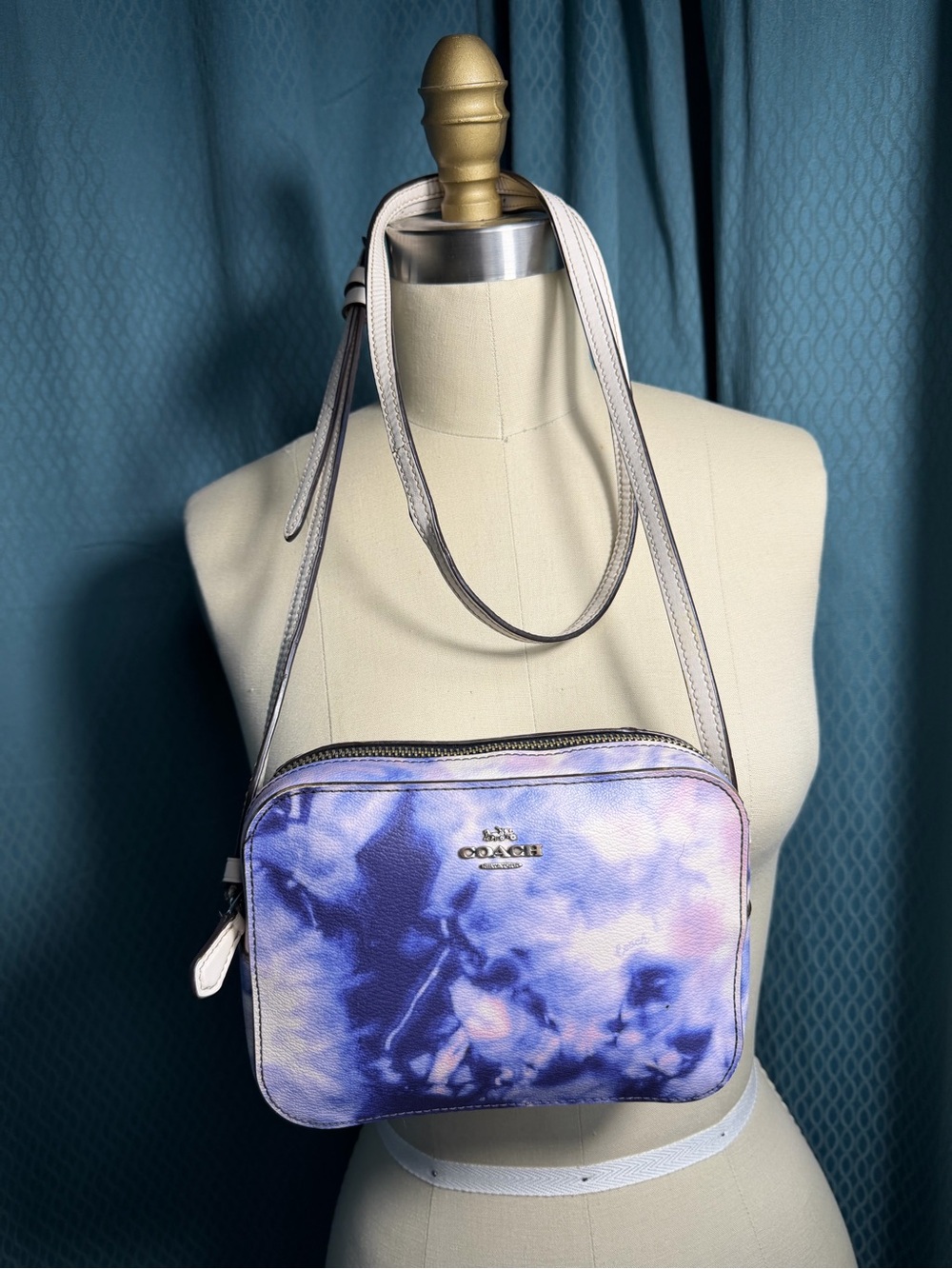 Coach Mini Camera Bag in Purple Pink Tie-Dye